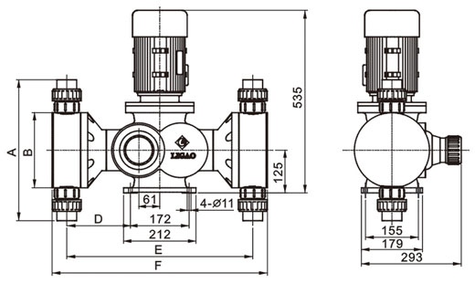 GB-S型計(jì)量泵安裝尺寸
