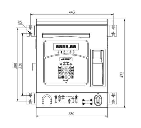 JYB-80型加油機(jī)安裝尺寸圖